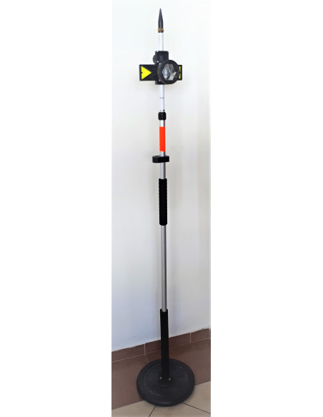 Teleskopická výtyčka s nadstavcom na hranol Geodimeter