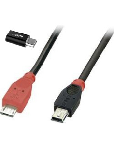 Kábel Micro-B/Mini-B1M s redukciou na USB-C
